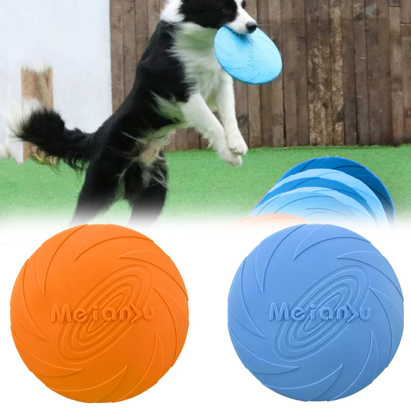 Flying Disc Dog Training Toy - Multicolor Frisbeed Dog Toy 22cm Silicone